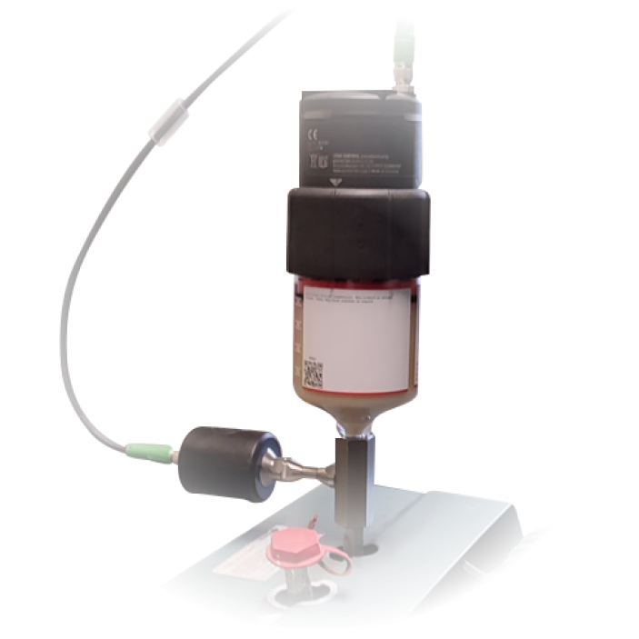 ON-GUARD System Overview Close-up of ON-GUARD automatic lubricator and CONMONSense sensor connected for continuous precision greasing.