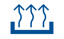 Illustration showing heat being carried away through a lubricating film during machine operation.
