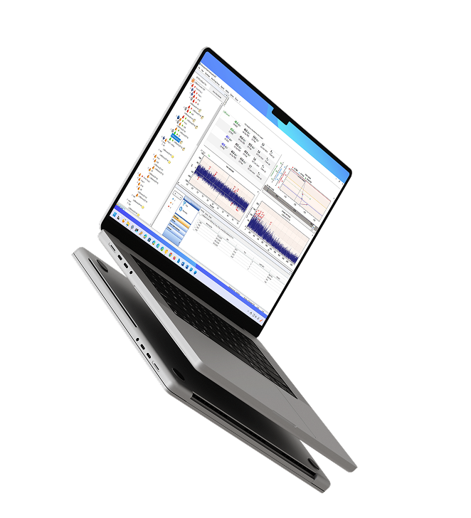 UAS3 Software UAS3 ultrasound condition monitoring software displaying vibration and ultrasound trend analysis dashboards.