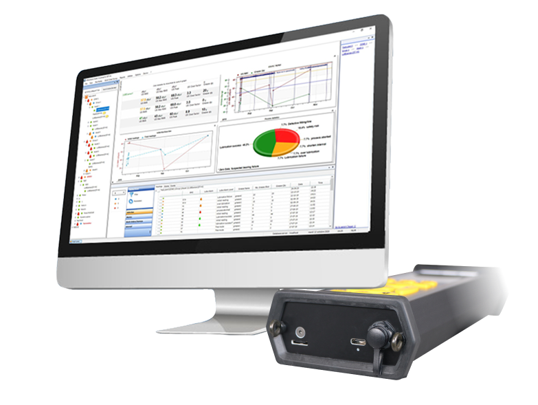 UAS3 Ultrasound Analysis Software Integration UAS3 ultrasound analysis software displayed on computer monitor with SDT340 device.