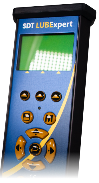 SDT LUBExpert handheld ultrasound lubrication management device.