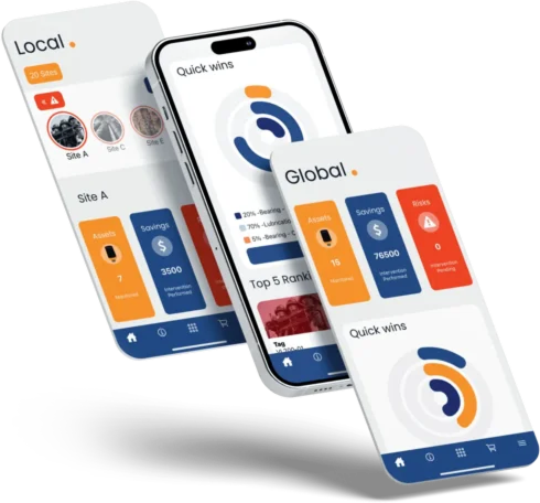 I-see Mobile Application I-see predictive maintenance platform showing AI-driven asset performance dashboards on mobile devices.