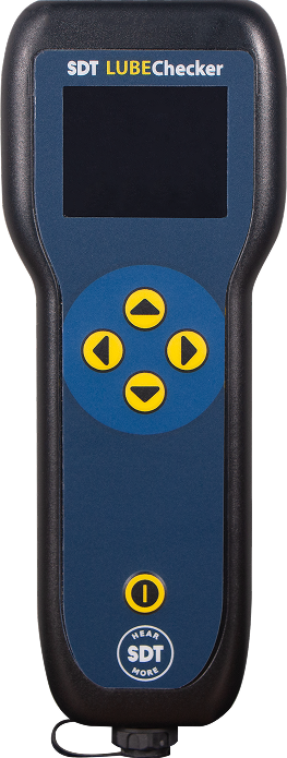 SDT LUBEChecker ultrasound lubrication tool highlighting benefits of optimized bearing performance and reduced energy waste.